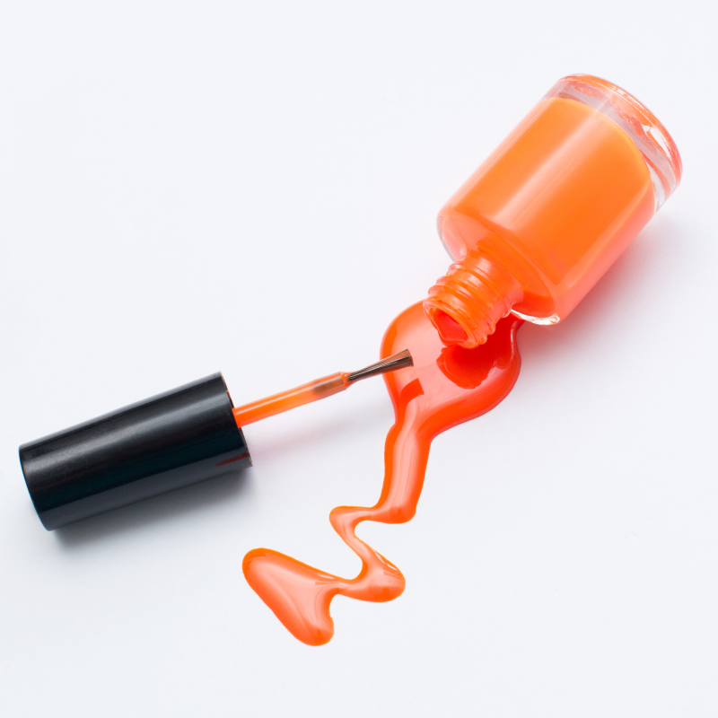 Orange nail polish